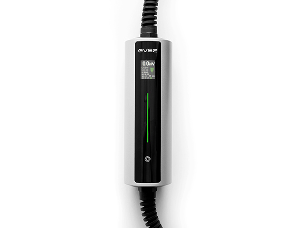 Cargador portátil de 22 kW con pantalla LCD y control por app