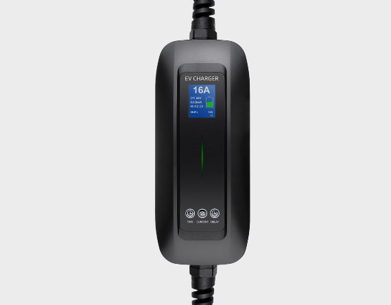 Cargador portátil de 3,6 kW con pantalla LCD, temporizador y retardo